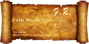 Feth Rozália névjegykártya