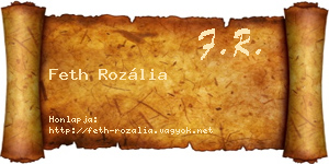 Feth Rozália névjegykártya